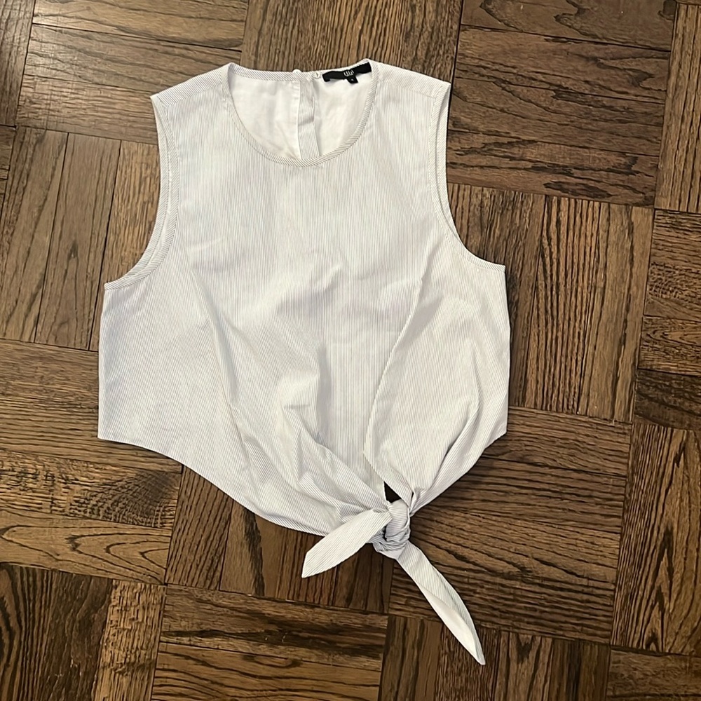 Tibi Size 4 seersucker top